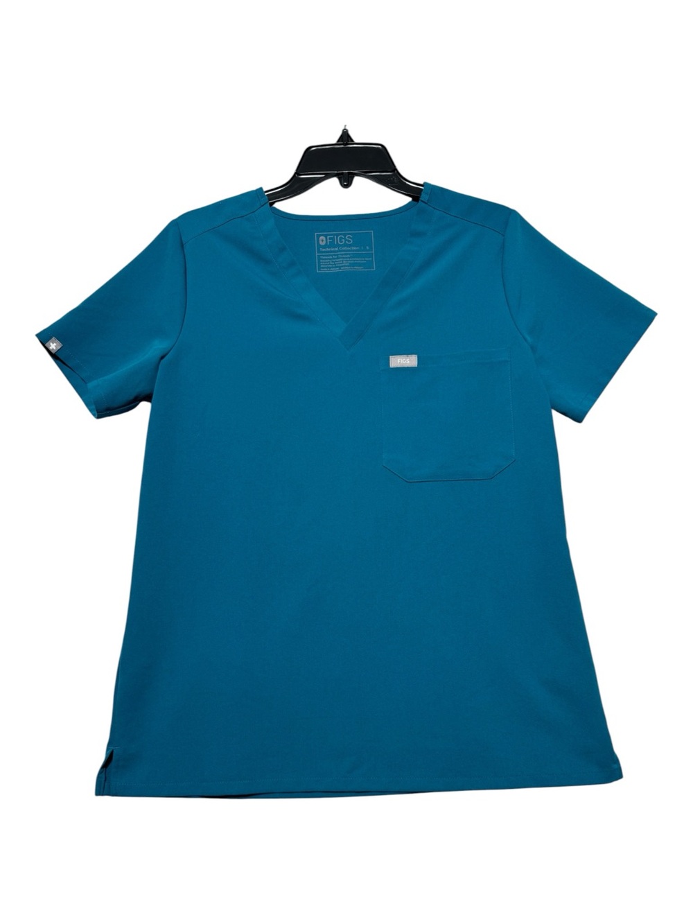 FIGS Technical Collection Catarina One Pocket Scrub Top Teal Small S